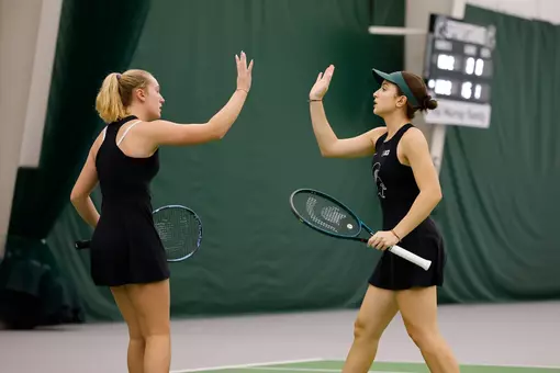 Matilde Morais and Ellie Blackford action shot