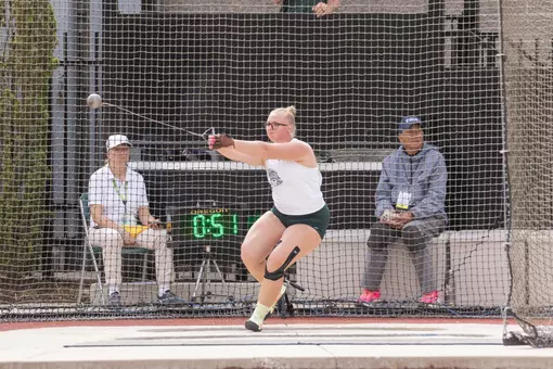 Jessica Stieb competes at the Big Ten Championships