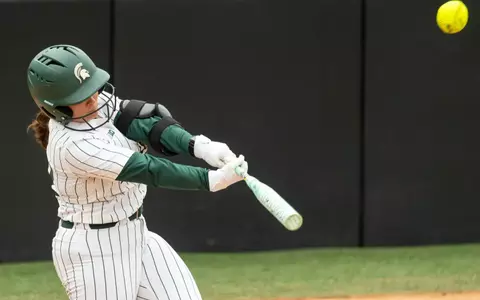 Hawley makes contact in a home game at Secchia Stadium