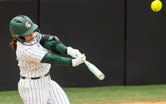 Hawley makes contact in a home game at Secchia Stadium