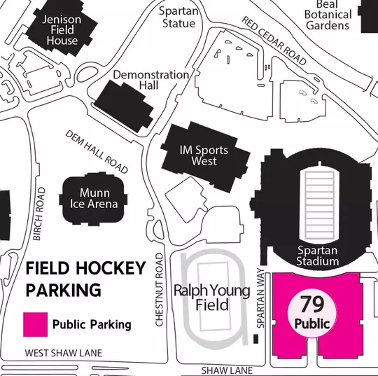 Field Hockey parking map