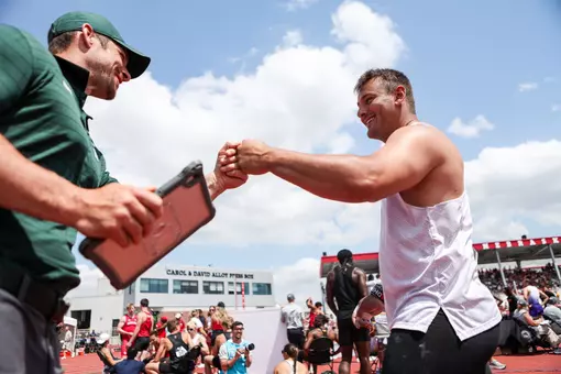 Dillon Morlock and Derrick Vicars during the Big Ten Outdoor Track and Field Championships on Sunday, May 17, 2026 at Nebraska Outdoor Track Complex in Lincoln, NE / Michigan State Freelance photo by Abdoul Sow