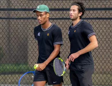 Matthew Forbes and Ozan Baris in action at the NCAA Tournament.