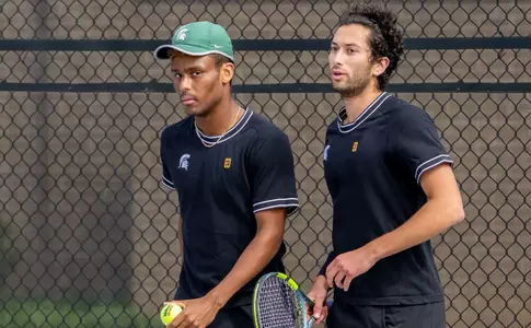 Matthew Forbes and Ozan Baris in action at the NCAA Tournament.