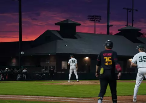 Sunset at Jeff Ishbia Field at McLane Stadium during MSU vs Maryland game