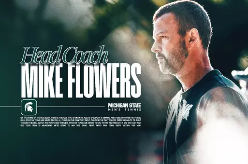 MSU Men's Tennis Welcomes New Head Coach Mike Flowers graphic.