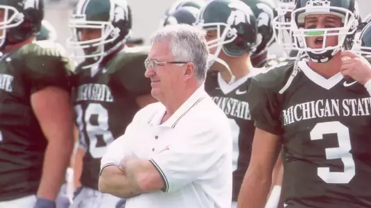 Morris Watts on the sideline at Spartan Stadium.
