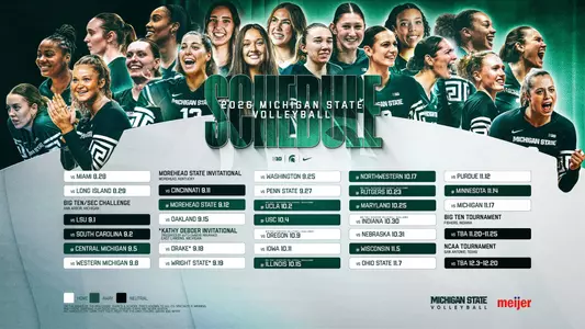 Volleyball complete 2026 schedule graphic