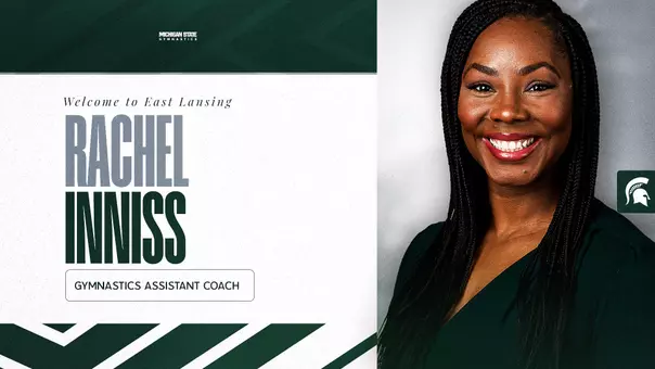 Rachel Inniss gymnastics assistant coach graphic