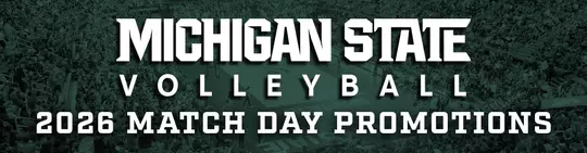 2026 Volleyball Match Day Promotions header graphic