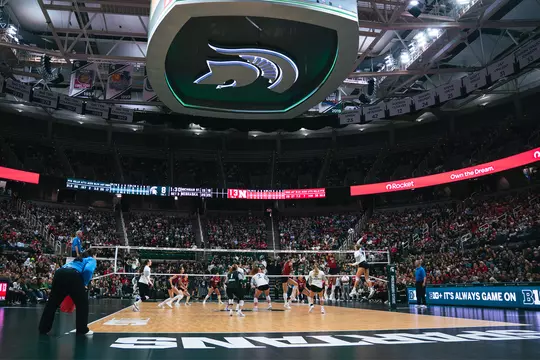 Volleyball playing at the Breslin Center