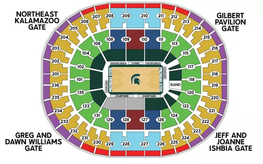 2026-27 Men's Basketball Season Ticket Seat Map