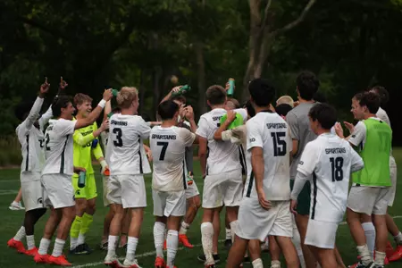 Team celebration against Niagara