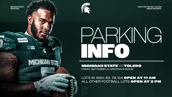 Football Parking Info Graphic for September 4, 2026