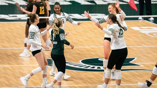 Volleyball celebration vs. Western Michigan 2026