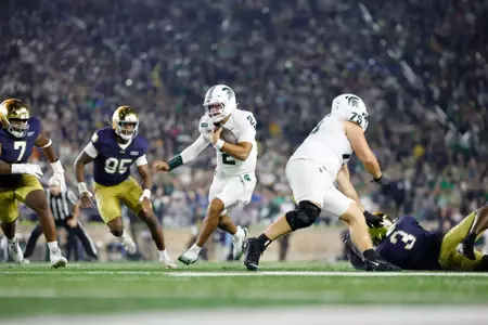 Cam Fancher action photo at Notre Dame.