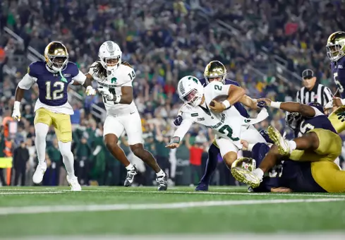 Cam Fancher action photo at Notre Dame.
