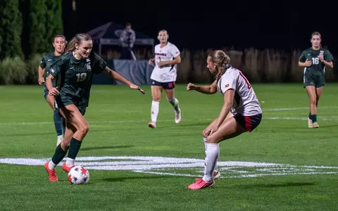 Emerson Sargeant goes to goal against Nebraska