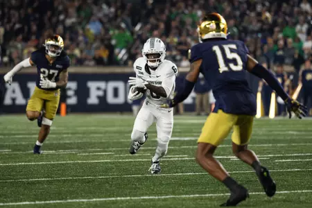 Fredrick Moore faces Notre Dame on Sept. 19, 2026, in Notre Dame Stadium.
