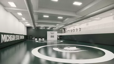 Rendering of renovated Michigan State wrestling practice room