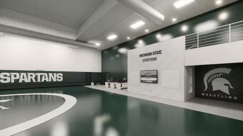 Rendering of renovated Michigan State wrestling practice room