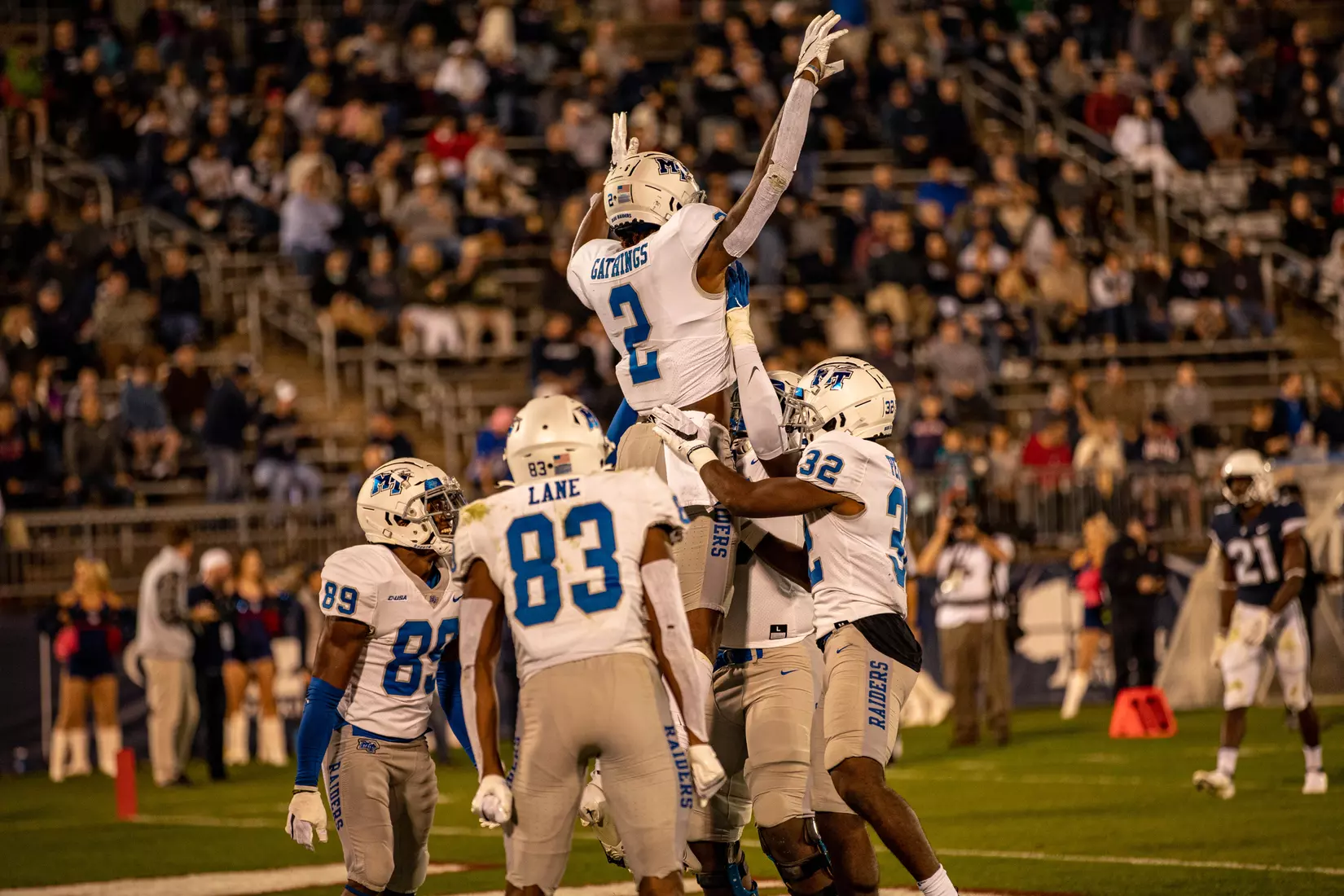 Blue Raider Football at University of Connecticut - Oct. 22, 2021 - Result MT 44 UCONN 13