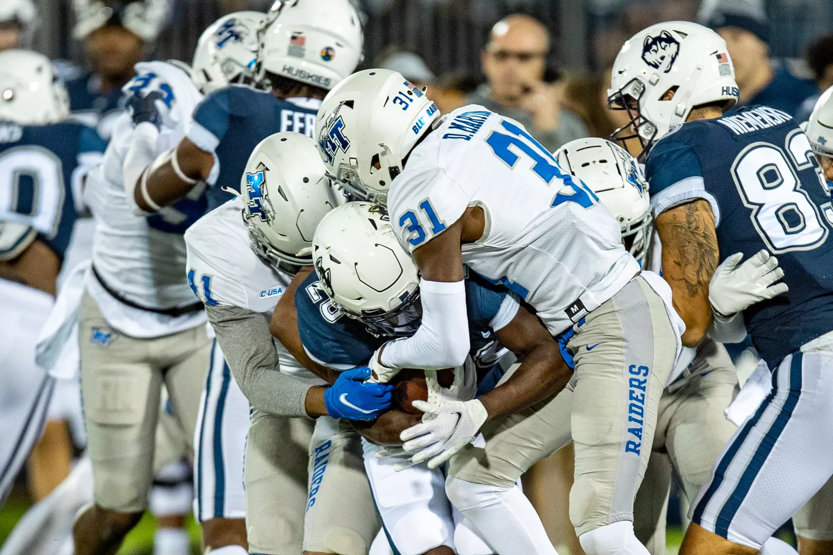 Blue Raider Football at University of Connecticut - Oct. 22, 2021 - Result MT 44 UCONN 13