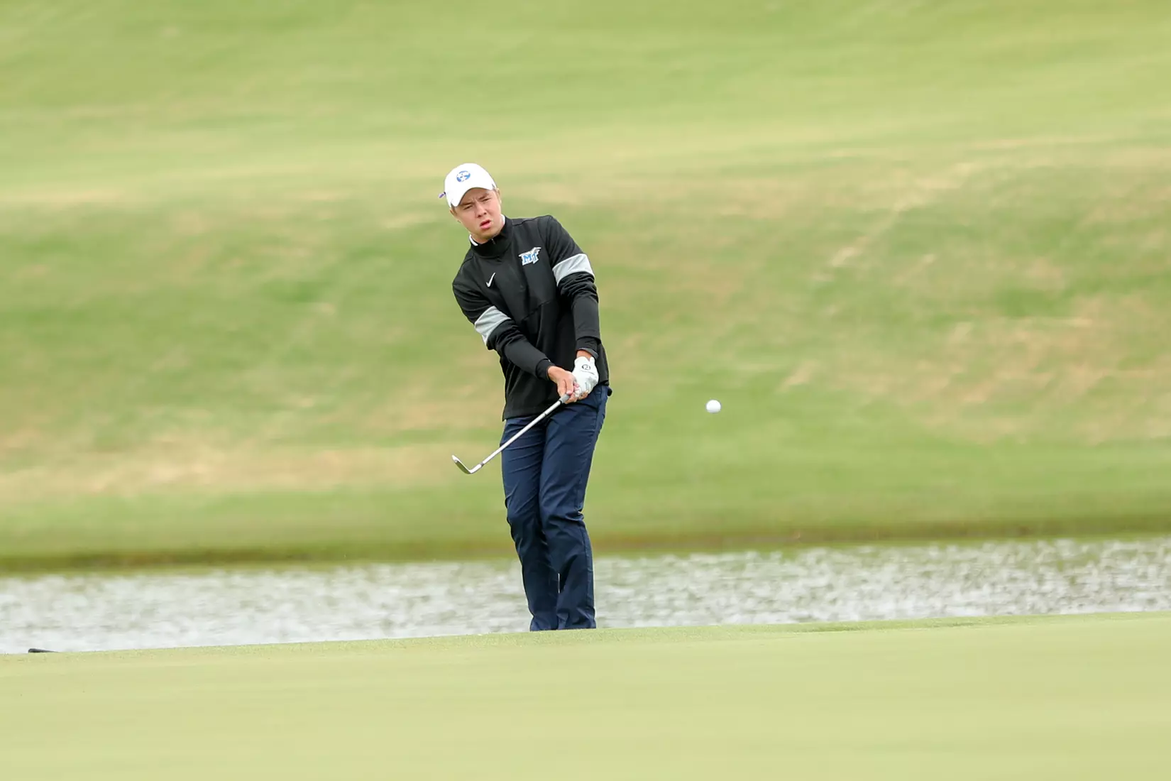 Chip shot onto the green