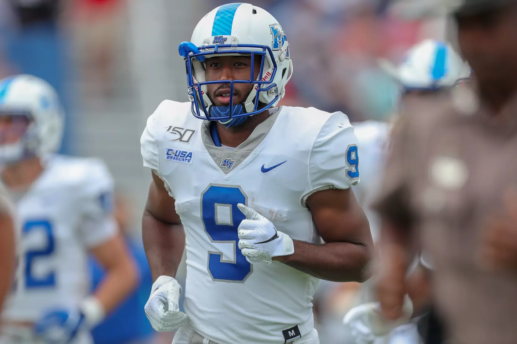 Upton jogging on field