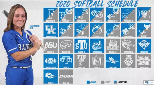 2020 Softball Schedule