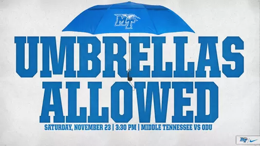 Umbrellas Allowed vs ODU