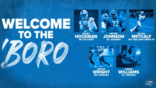 Five new spring football Blue Raiders