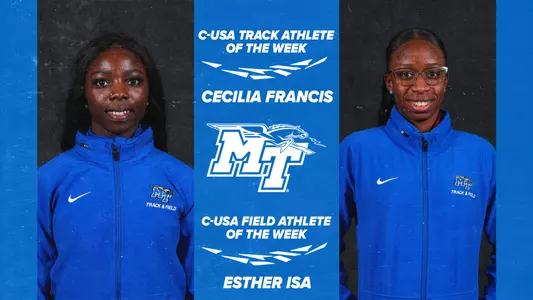 Cecilia Francis & Esther Isa C-USA Athlete of the Week