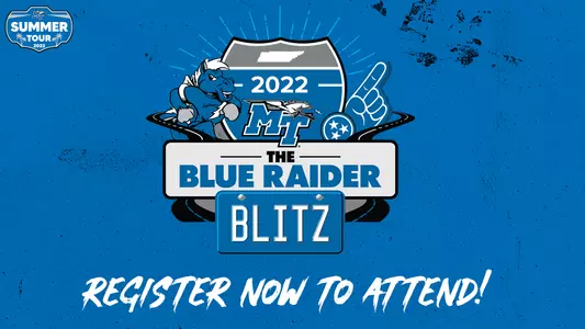 2022 Blue Raider Blitz register to attend cover