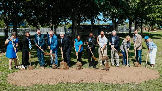 Groundbreaking ceremony for the new on-campus facility for @MT_WomensTennis and @MT_MensTennis on Thursday, Sept. 15, 2022.