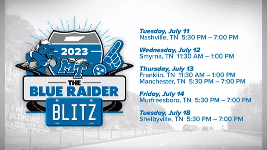 2023 Blue Raider Blitz locations