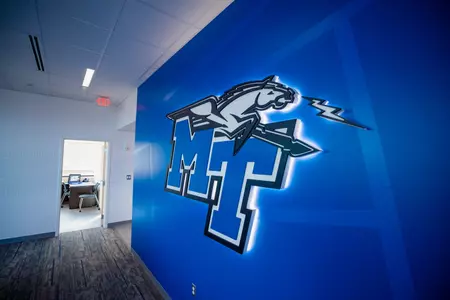 Blue Raider Athletics hosted a ribbon cutting for the new Outdoor Tennis Facility on February 1, 2024.