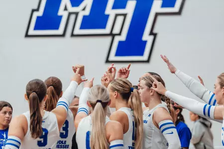 Volleyball Team Huddle