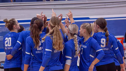 Volleyball Team Huddle