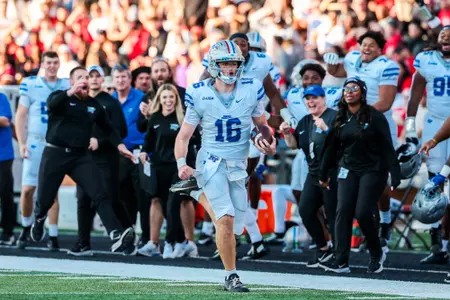 @MT_FB at Western Kentucky on November 15, 2025 at Houchens Industries-L.T. Smith Stadium in Bowling Green, Kentucky.