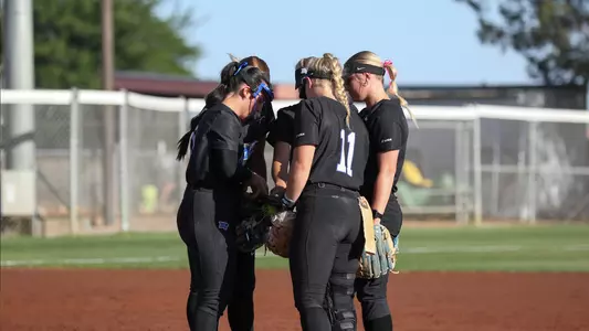 Softball huddle