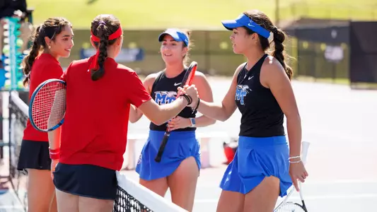 Match 4 of the CUSA Womens Tennis Championship is photographed on April 17, 2025. (Photo by: Jessie Jordan)
