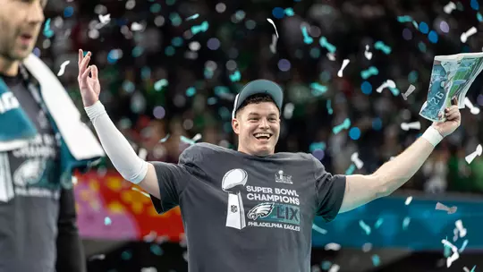 Reed Blankenship Super Bowl LIX celebration