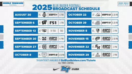 2025 Football Broadcast Schedule