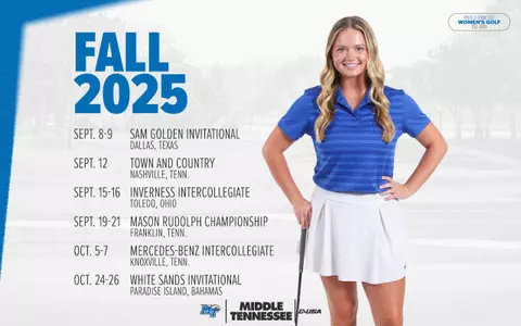 Women's Golf Fall Schedule