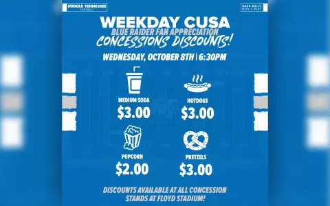 Weekday CUSA promotions 2025