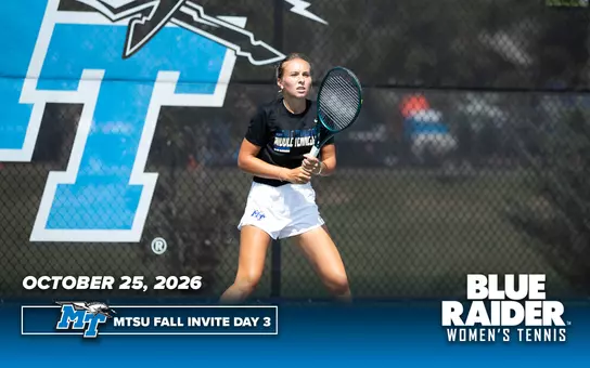 Women's Tennis 2026 MTSU Fall Invite Day 3 Recap Header