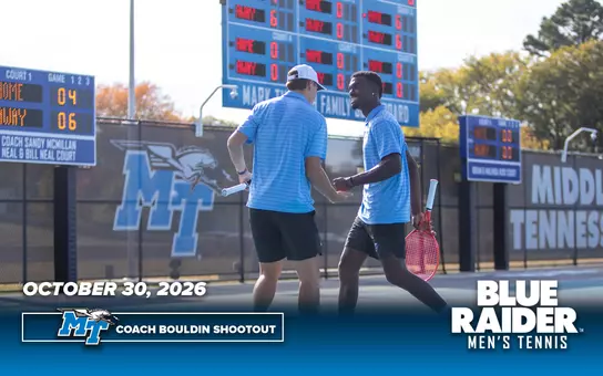 Men's Tennis 2026 Coach Bouldin Shootout Day 1 Recap Header