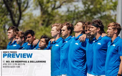 No. 48 Middle Tennessee Set for Final Home Matches vs. Memphis, Bellarmine