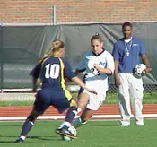 Sophomore Lindsey Bopp (white)...